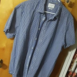 Denim & Flower short sleeve gingham blue check